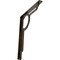 Ekena Millwork Maria Wrought Iron Bracket, (Single center brace), Antiqued Bronze 1 1/2"W x 12"D x 15"H BKTM01X12X15SMAABZ - alternate 1
